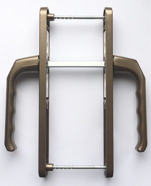 Дверная ручка для ПВХ дверей с пружиной 28/92 мм. бронза A.Bronz-5